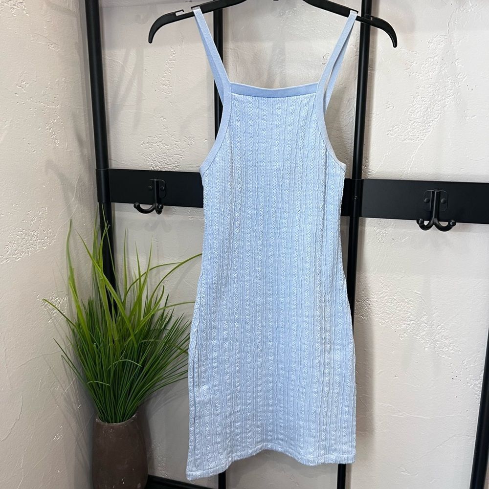 Zara blue knitted halter bodycon dress knit Size Small - Picture 12 of 14